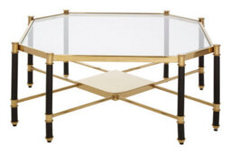 Orsina Allessi Gold Metal And  Side Table With Black Legs - thumbnail 6