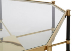 Orsina Allessi Gold Metal And  Side Table With Black Legs - thumbnail 5