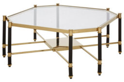 Orsina Allessi Gold Metal And  Side Table With Black Legs - thumbnail 2