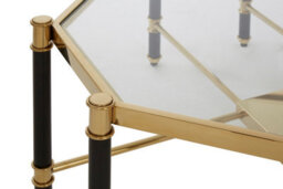 Orsina Allessi Gold Metal And  Side Table With Black Legs - thumbnail 4
