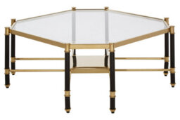 Orsina Allessi Gold Metal And  Side Table With Black Legs - thumbnail 3