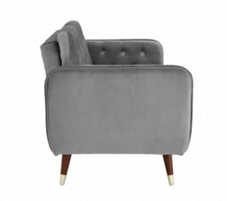 Home Detail Whitby Velvet Fabric Sofa Bed 3 Seater Padded Suite Click Clack Luxury Recliner Sofabed, Dark Grey - thumbnail 3