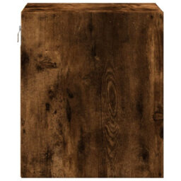 Berkfield Wall-Mounted Bedside Cabinet With Led Lights Smoked Oak - thumbnail 8