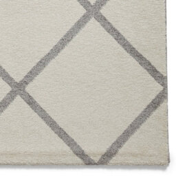 Cream Easy To Clean Modern Geometrical Rug For Living Room, Bedroom, Dining Room - 160Cm X 220Cm - thumbnail 5