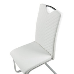Beliani Set Of 2 Dining Chairs Picknes Faux Leather Off-White - thumbnail 7