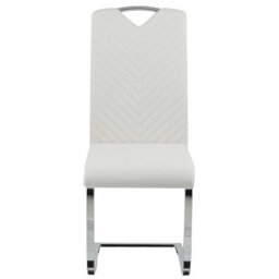 Beliani Set Of 2 Dining Chairs Picknes Faux Leather Off-White - thumbnail 4