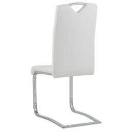 Beliani Set Of 2 Dining Chairs Picknes Faux Leather Off-White - thumbnail 6