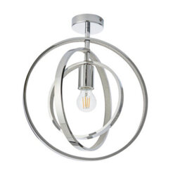 Anson Lighting Merritt  Bathroom Semi Flush Light In Chrome Plate And Clear Faceted Acrylic - thumbnail 6