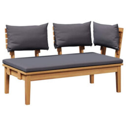Berkfield Garden Bench 2 Pcs Brown Solid Teak Wood - thumbnail 5
