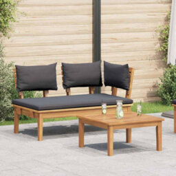 Berkfield Garden Bench 2 Pcs Brown Solid Teak Wood
