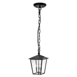 Luminosa Lighting Elstead Hinkley Huntersfield Outdoor Pendant Ceiling Light Black, Ip44