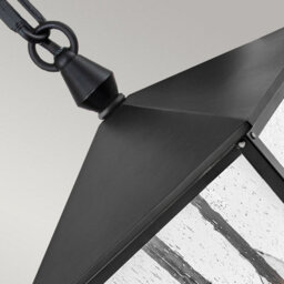 Luminosa Lighting Elstead Hinkley Huntersfield Outdoor Pendant Ceiling Light Black, Ip44 - thumbnail 3