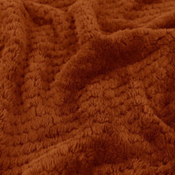 Ohs Luxury Large Waffle Honeycomb Mink Warm Throw, Rust - 200 X 240Cm - thumbnail 5
