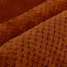 Ohs Luxury Large Waffle Honeycomb Mink Warm Throw, Rust - 200 X 240Cm - thumbnail 4