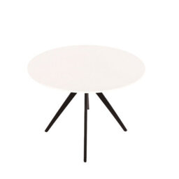 Core Products Aspen White 100Cm Round Dining Table With 4 Calico Plastic Curve Design Chairs - thumbnail 5