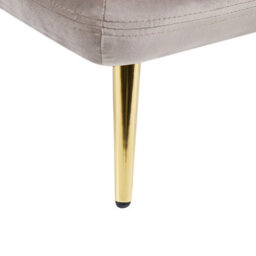 Beliani Right-Hand Chaise Longue Gonesse Velvet Taupe - thumbnail 8