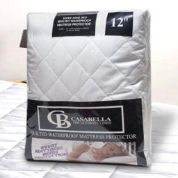 Casabella Quilted Waterproof Mattress Protector Single Absorbent, Breathable Fully Fitted Single Bed 90X190+30 Cm - thumbnail 3