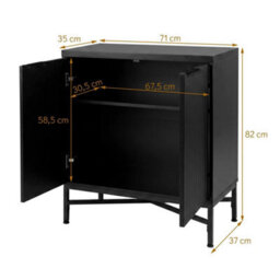 Modern Accent Storage Cabinet With Adjustable Shelf Wooden Console Table - thumbnail 2