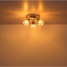 Luminosa Lighting Luminosa Zachery Ceiling Spotlight Clusters Nickel Matt Satined Glass Shade 3X E14 - thumbnail 5