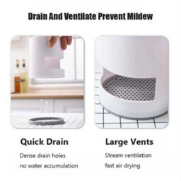 Electric Toothbrush Holder Plastic Toothpastes Organizer Storage With Drip Trays White - thumbnail 4