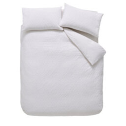 Bianca Fine Linens Bedding Waffle Cotton Circle Cotton Duvet Cover Set With Pillowcase White - thumbnail 5
