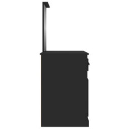 Berkfield Dressing Table With Mirror Black 90X50X132.5 Cm Engineered Wood - thumbnail 8