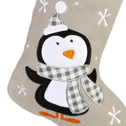 Dibor Grey Reindeer Xmas Christmas Gift Bag Christmas Stocking For Kids - thumbnail 3