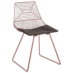 Beliani Set Of 2 Dining Chairs Beatty Metal Rose Gold - thumbnail 4