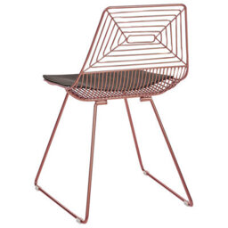 Beliani Set Of 2 Dining Chairs Beatty Metal Rose Gold - thumbnail 6