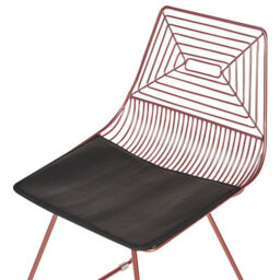 Beliani Set Of 2 Dining Chairs Beatty Metal Rose Gold - thumbnail 7