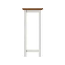 Fwstyle Oak Tall Side Table Cream Linen Ready Assembled - thumbnail 5