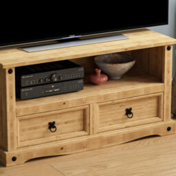 Lassic Vida Designs Corona Solid Pine 2 Drawer Flat Screen Tv Unit Stand - thumbnail 4
