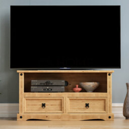 Lassic Vida Designs Corona Solid Pine 2 Drawer Flat Screen Tv Unit Stand - thumbnail 3