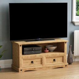 Lassic Vida Designs Corona Solid Pine 2 Drawer Flat Screen Tv Unit Stand - thumbnail 1