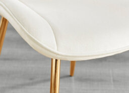 Furniturebox Uk 4 Seater Dining Set - Imperia White High Gloss Dining Table And Chairs - 4 Cream Pesaro Gold Leg Chairs - thumbnail 9