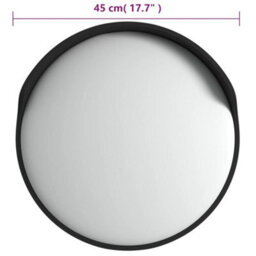 Berkfield Outdoor Convex Traffic Mirror Black Diameter 45 Cm Polycarbonate - thumbnail 8