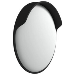 Berkfield Outdoor Convex Traffic Mirror Black Diameter 45 Cm Polycarbonate - thumbnail 4