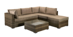 Signature Weave Savannah Wicker Corner Sofa Chair Coffee Table Set Natural Brown - thumbnail 7