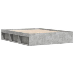 Berkfield Bed Frame Concrete Grey 140X190 Cm - thumbnail 5