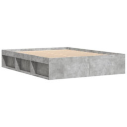 Berkfield Bed Frame Concrete Grey 140X190 Cm - thumbnail 8