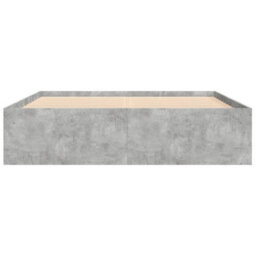Berkfield Bed Frame Concrete Grey 140X190 Cm - thumbnail 6