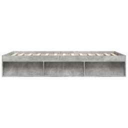Berkfield Bed Frame Concrete Grey 140X190 Cm - thumbnail 7
