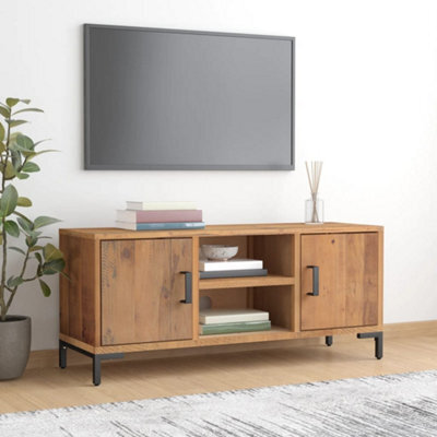 Vidaxl Tv Cabinet Brown 110X35X48 Cm Solid Pinewood - image 1