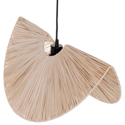 Wyld And Coco Naturaglow Natural Paper Pulp Pendant Lamp W60 X D32 X Drop168Cm, Japandi Style - image 1