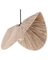 Wyld And Coco Naturaglow Natural Paper Pulp Pendant Lamp W60 X D32 X Drop168Cm, Japandi Style - thumbnail 3