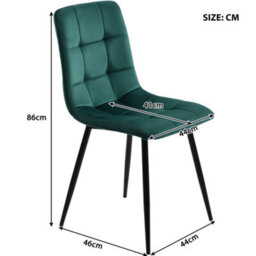 Btm 5 Piece Dining Set, Round Marble Table With Gold Metal Legs  4 Ergonomic Velvet Green Chairs, Modern - thumbnail 5