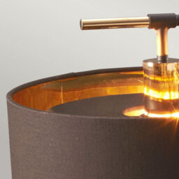 Luminosa Lighting Elstead Balance 1 Light Table Lamp Brown, Polished Brass, E27 - thumbnail 2