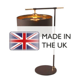Luminosa Lighting Elstead Balance 1 Light Table Lamp Brown, Polished Brass, E27 - thumbnail 4