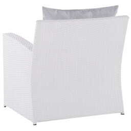 Beliani Garden Lounge Set With Table 4 Seater Marino Pe Rattan White - thumbnail 9