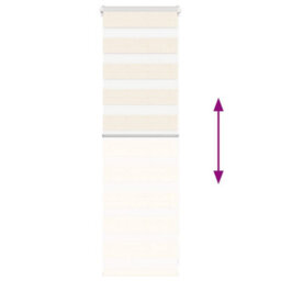 Berkfield Zebra Blind Marble Beige 50X100 Cm Fabric Width 45.9 Cm Polyester - thumbnail 5